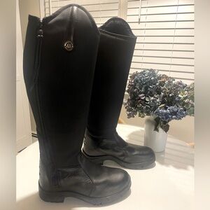 MOUNTAIN HORSE INSULATED LEATHER WINTER ACTIVE RIDER BLACK RIDING BOOTS 9